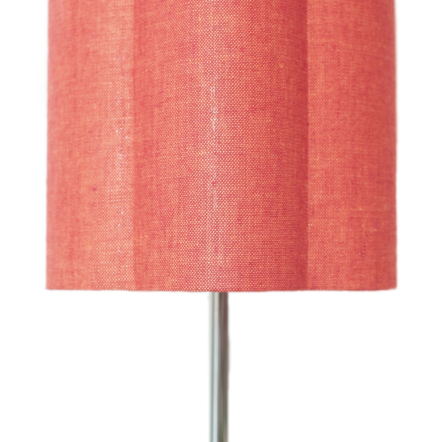 Flecked Rust Irish Linen - Tall Chrome Lamp Base