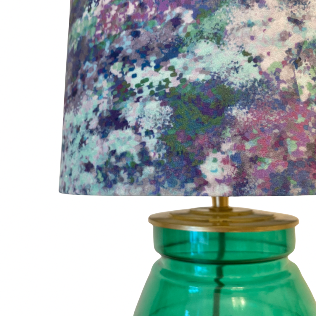 Mid-Century Green Glass Base