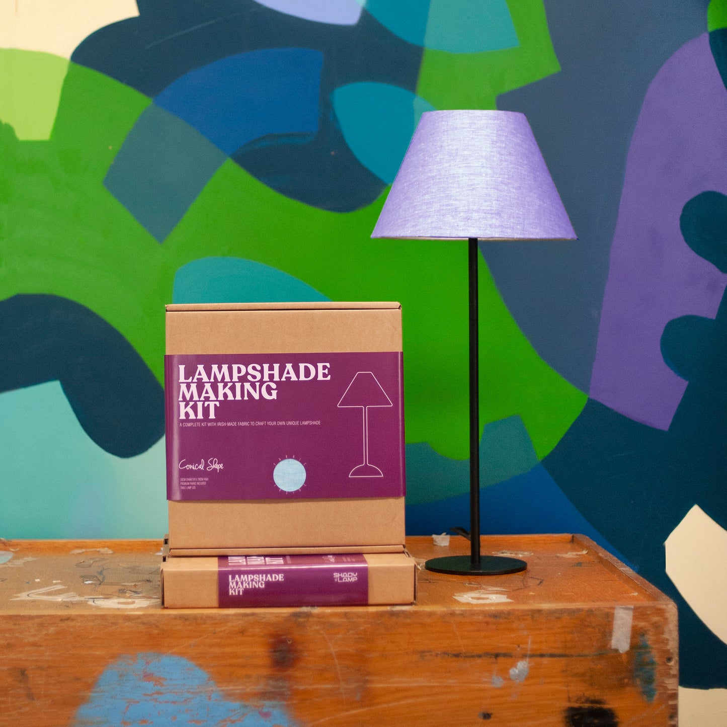 Irish Linen CONICAL Lampshade Making Kit