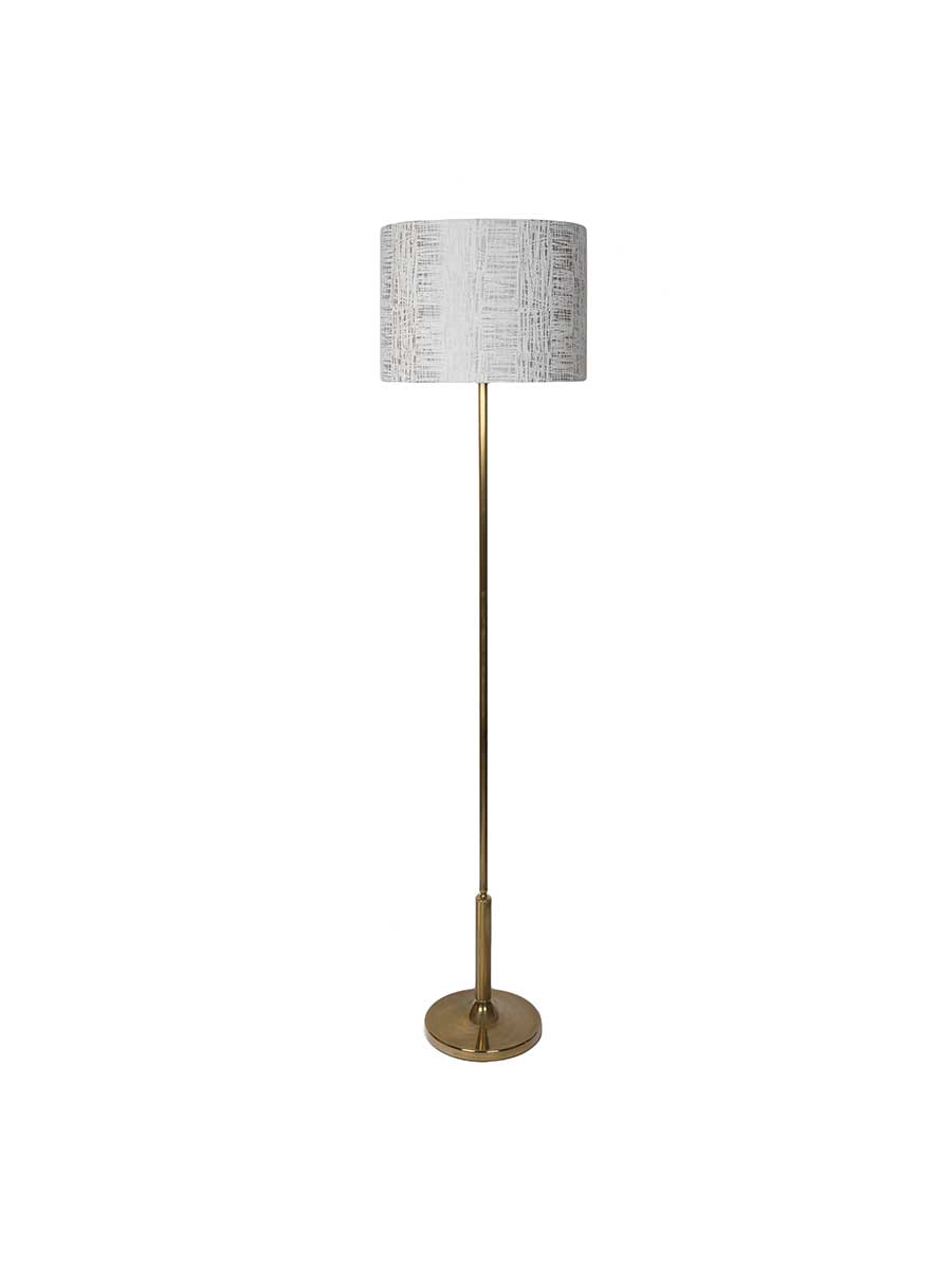Etched Silver Drum Lampshade