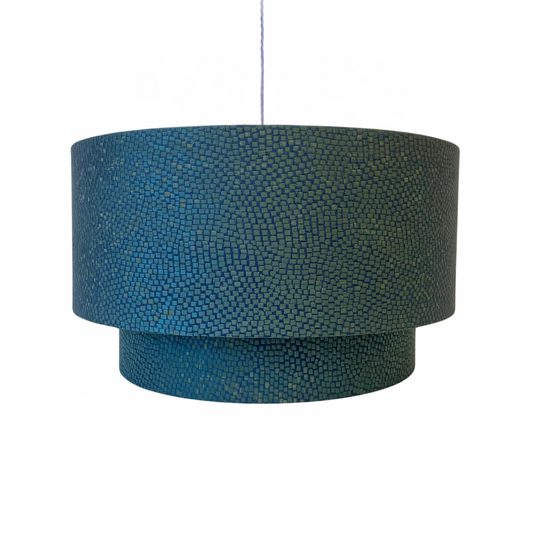 Peacock Tesserae Tiered Ceiling Pendant