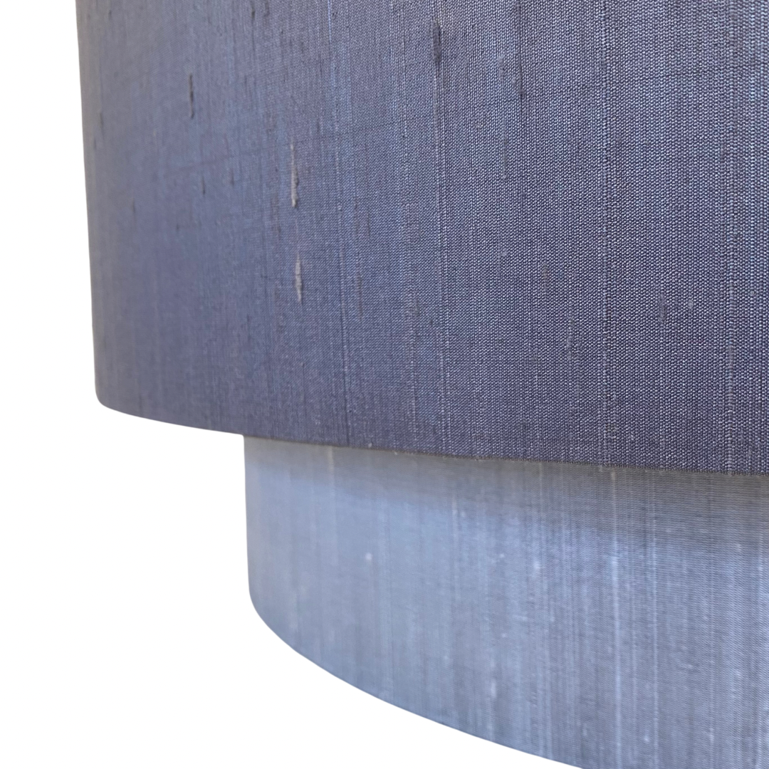 'Shades of Grey' Silk Tiered Lampshade - XL