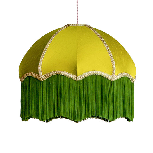 Muscat Green Curved Tiffany Lampshade