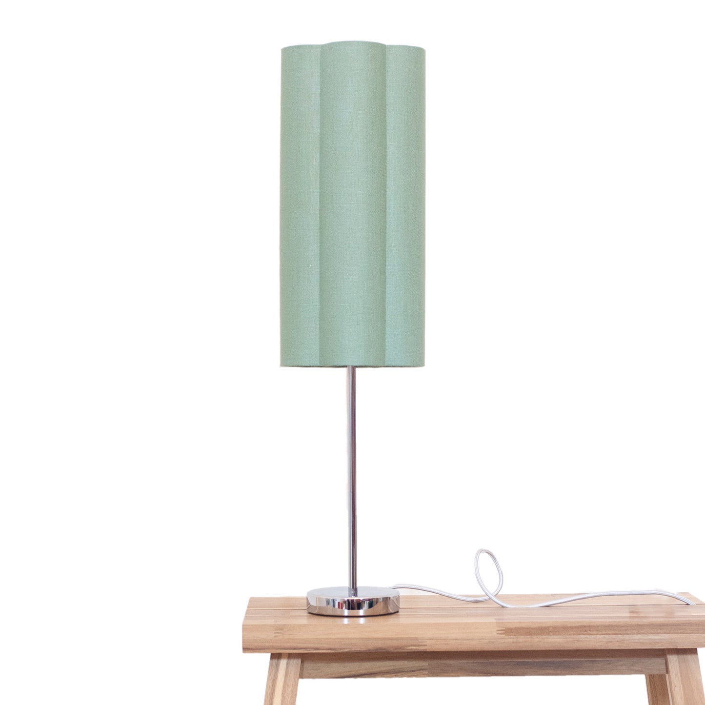 Celadon Green Irish Linen Lampshade - Tall