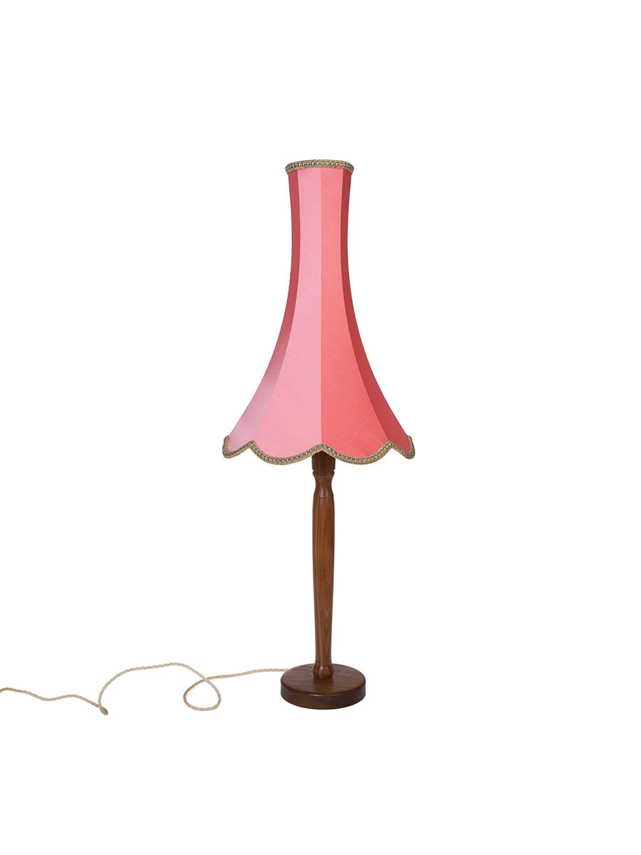 Bubble Gum Pink Silk Chimney Bell Lampshade
