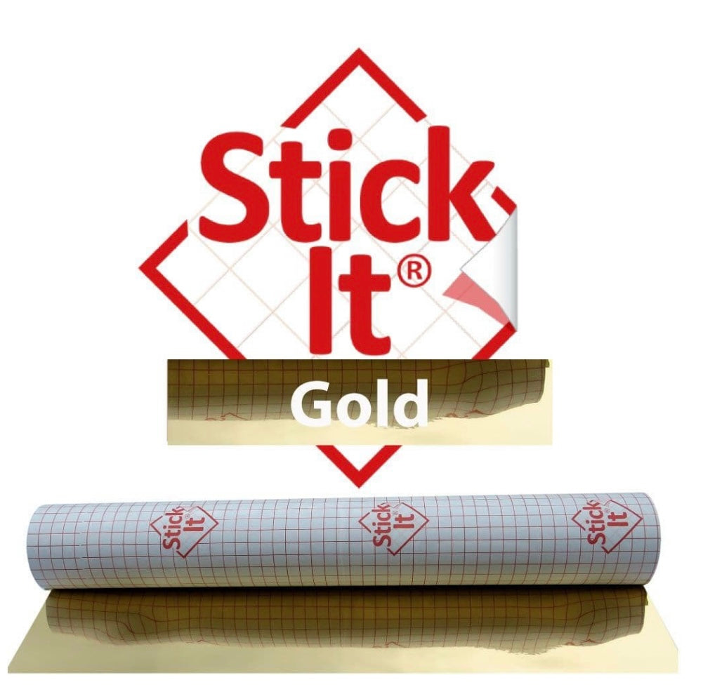 Small - MIRROR GOLD / Stick-It ® Double Sided Self-Adhesive Lampshade PVC