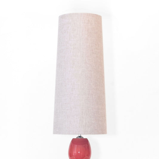 Irish Linen Tall Cone Lampshade - Biscuit