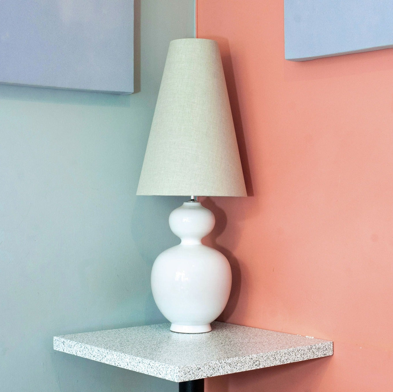 Cuar Lamp Base - Bone White