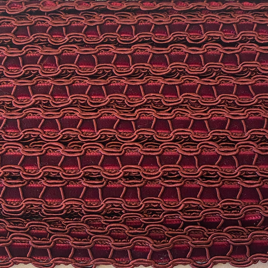 Lampshade Trim - Burgundy Ribbon