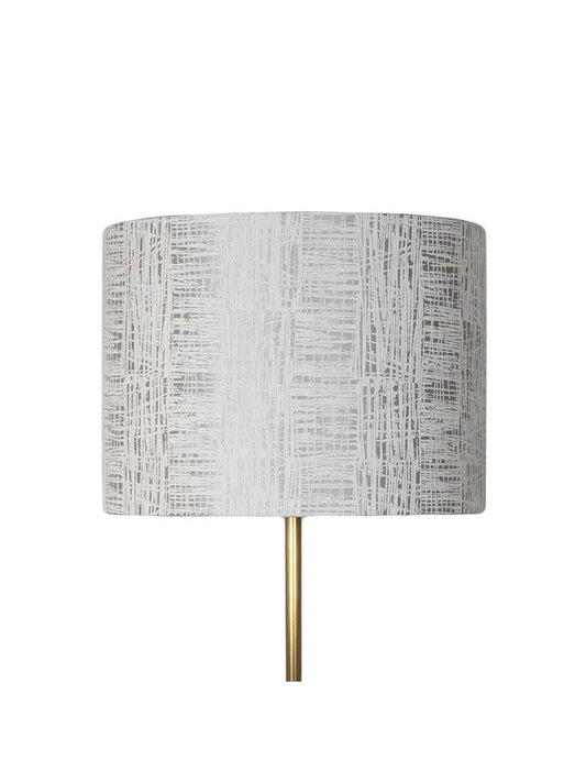 Etched Silver Drum Lampshade