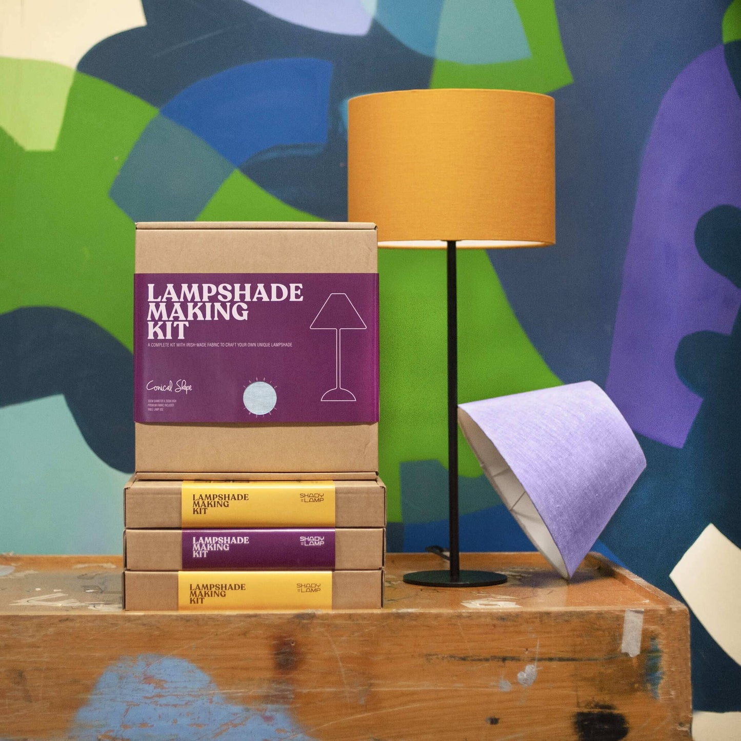 Irish Linen CONICAL Lampshade Making Kit