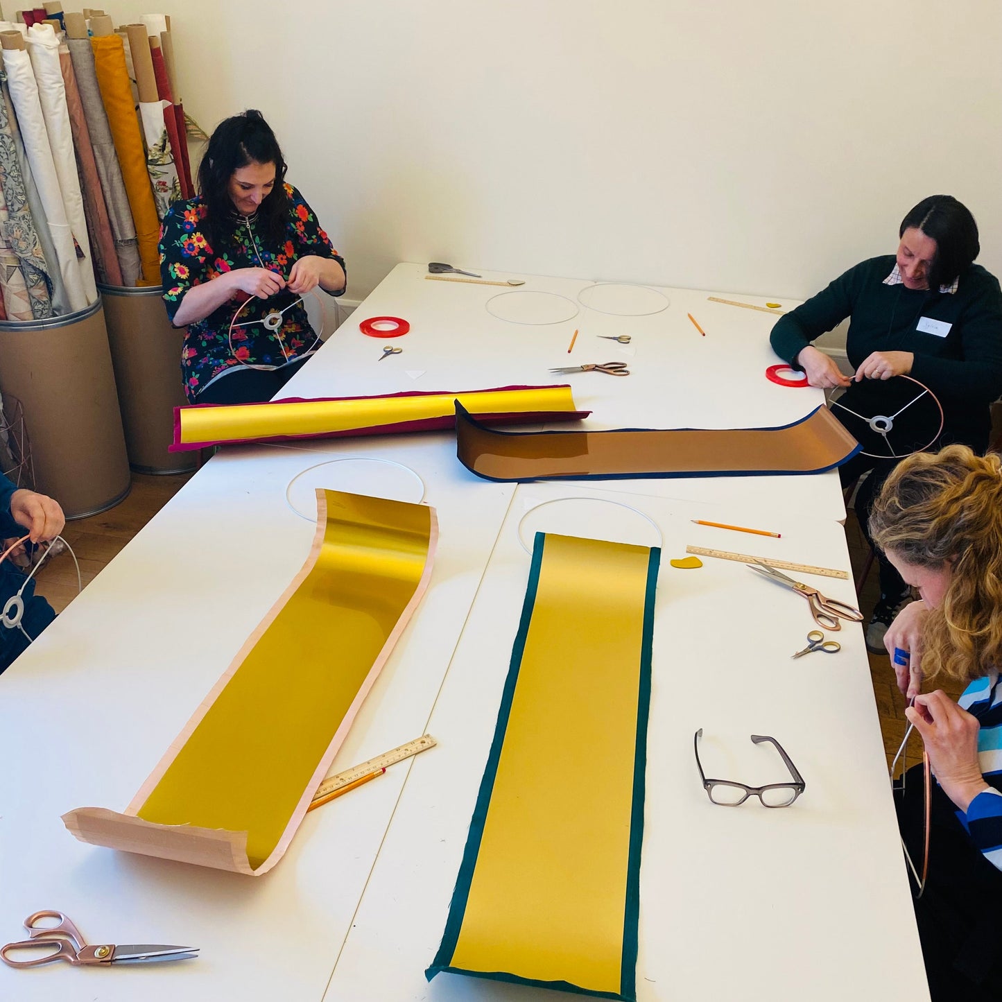 Design & Make A Fringed Silk Metallic Lined DRUM Lampshade