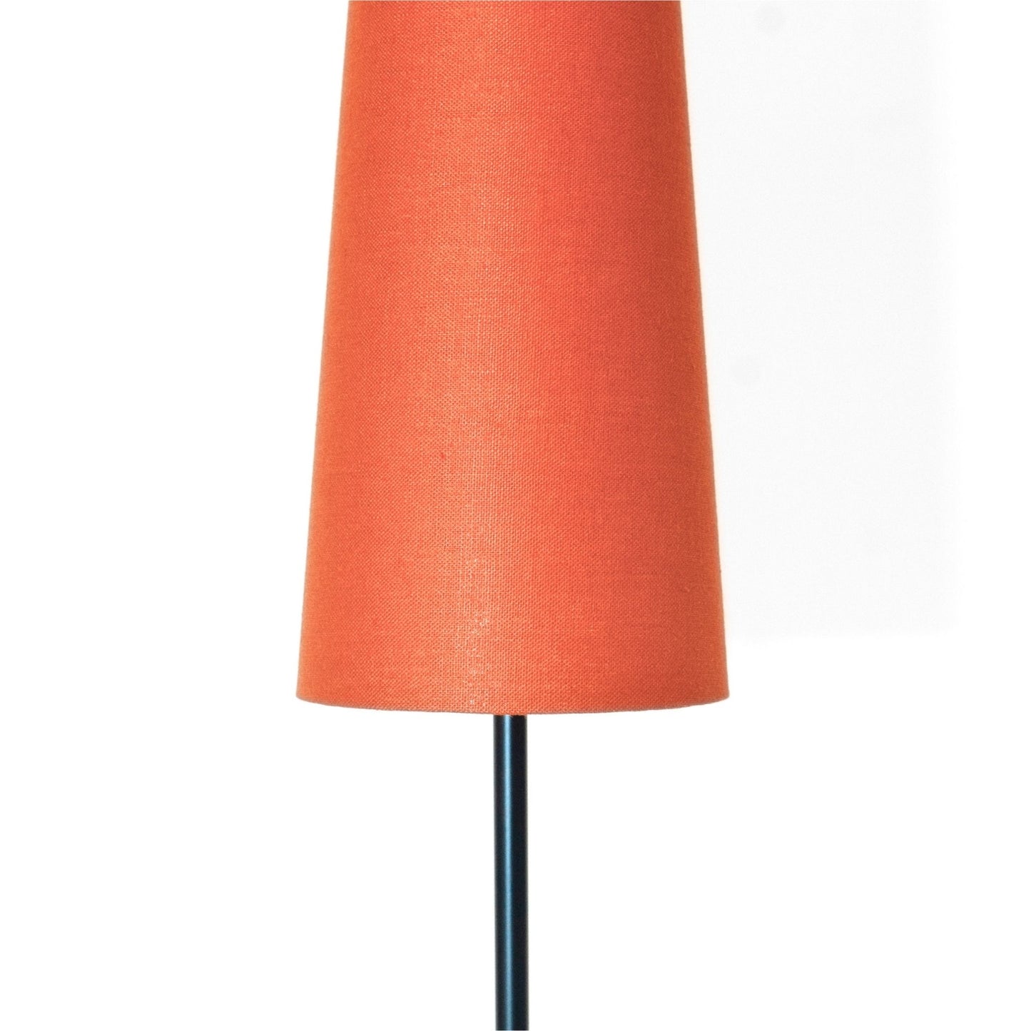 Irish Linen Tall Cone Lampshade - Orange