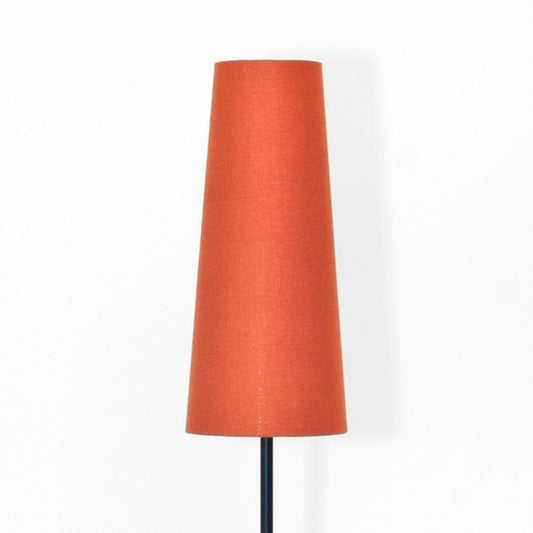 Irish Linen Tall Cone Lampshade - Orange