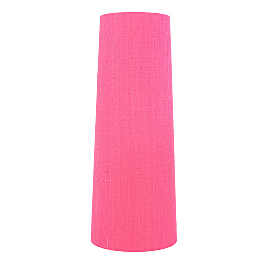 Candy Pink Silk Tall Cone Lampshade - Small