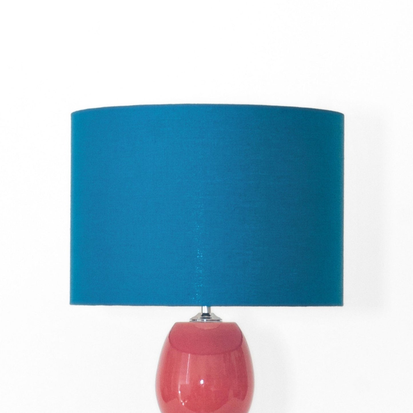 Irish Linen Drum Lampshade - Teal