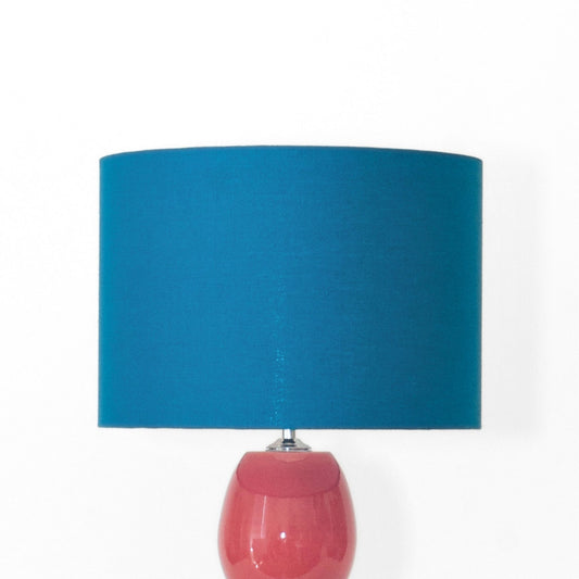 Irish Linen Drum Lampshade - Teal
