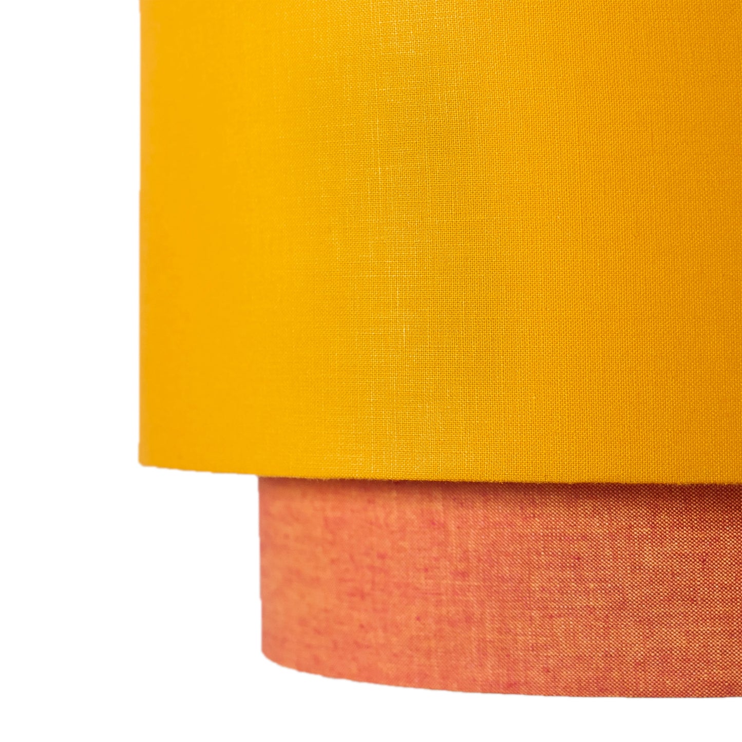 Irish Linen Tiered Pendant Lampshade - Ochre & Flecked Rust