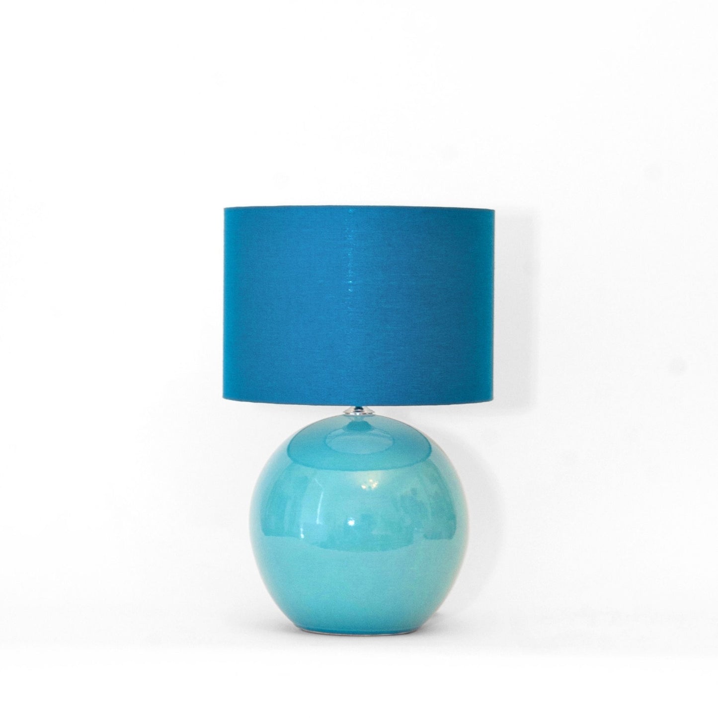 Irish Linen Drum Lampshade - Teal